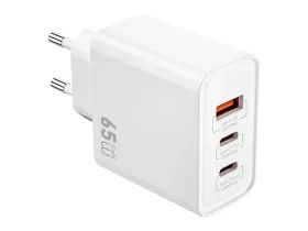 Сетевое зарядное устройство WIWU Essen 65W USB/2xUSB-C (Wi-G005) (белый)