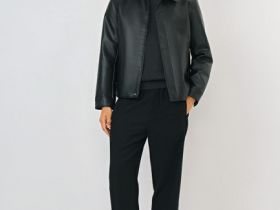 Куртка из искусственной кожи, Черный