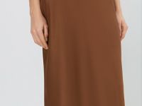 Сатиновая юбка А-силуэта, Оранжевый