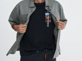 Футболка с природным термопринтом O'STIN х Экспедиция, Черный