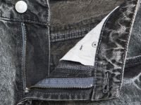 Прямые джинсы со средней посадкой, Серый