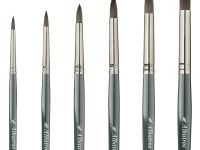 Кисть синтетика №7 круглая Альбатрос "Имитации белки" укороченная