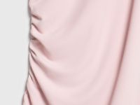 Трикотажное платье со сборками, Розовый