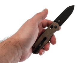 Складной нож Kizer Drop Bear Black, сталь 154CM, рукоять микарта
