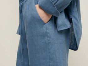 Шорты изо льна на резинке