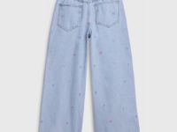 Широкие джинсы для девочек, Голубой