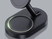 Беспроводное зарядное устройство Deppa QI2 NEO Galaxy 3 в 1 MagSafe черный