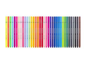 Набор капиллярных ручек Bruynzeel "Teen" 36 цветов, линеры 0,4 мм, в металлической упаковке