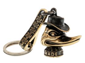 Брелок Утка, бронза
