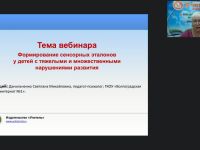 Международный вебинар "Формирование сенсорных эталонов у детей с тяжелыми и множественными нарушениями развития"