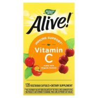 Nature's Way, Alive!, фруктовый источник витамина С, 120 вегетарианских капсул
