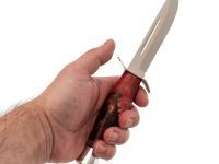 Нож Финка, сталь 95х18, рукоять кап клена/акрил