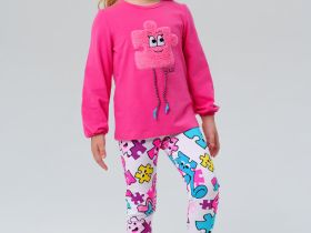 Джемпер трикотажный для девочек (футболка с длинными рукавами)