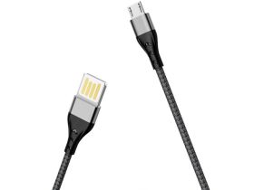 Кабель Borofone BU11 2.4A (USB) на (Micro-USB) 1.2m (черный)