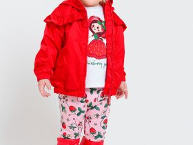 Куртка детская текстильная с полиуретановым покрытием для девочек (ветровка)