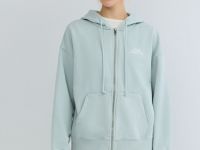 Толстовка на молнии с вышивкой, Зеленый