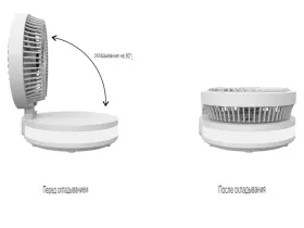 Вентилятор настольный с ночником WIWU Wi-FS05 складной 4000мАч (белый)