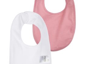 Нагрудник детский трикотажный для девочек, 2 шт в комплекте