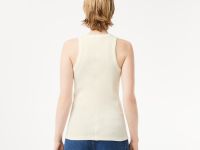 Женская облегающая хлопковая майка Lacoste