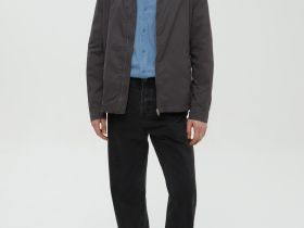 Ветровка из хлопка с отложным воротником