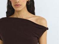 Топ на одно плечо, Коричневый