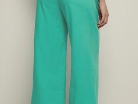 Укороченные брюки из конопляной ткани с хлопком