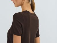 Базовый джемпер с коротким рукавом, Коричневый