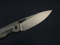 Складной нож TuoTown Themis Stonewash, сталь T14N, рукоять Grey Ti