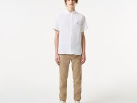 Мужская льняная  рубашка Lacoste с коротким рукавом