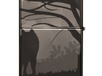 Зажигалка ZIPPO Classic с покрытием Black Ice, латунь/сталь, чёрная, глянцевая, 36х12х56 мм