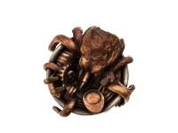 Бусина Ramen, бронза/мельхиор/латунь