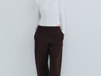 Брюки О-силуэта, Коричневый