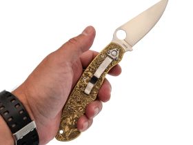 Складной нож Steelclaw Боец-3 Викинг, сталь VG-10, рукоять латунь, гравировка, ограниченное издание