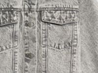 Джинсовая куртка с металлическим декором для девочек, Серый