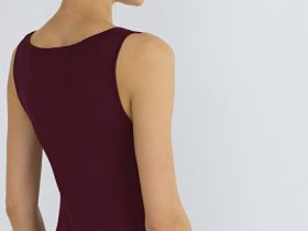 Платье в рубчик, Фиолетовый