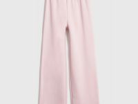 Широкие трикотажные брюки для девочек, Розовый