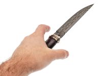 Авторский нож Коршун, сталь мозаичный дамаск, подарочная шкатулка