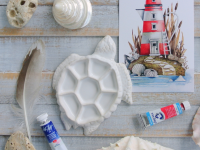 Палитра художественная керамическая "ЧЕРЕПАШКА" мини