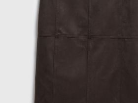 Платье миди из искусственной замши, Коричневый