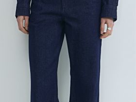 Широкие джинсы Wide leg с ремнём, Синий