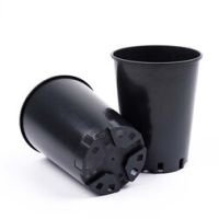 Горшок D22 черный V7л "Роза"