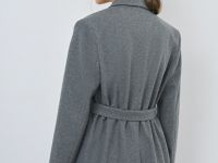 Жакет с поясом, Серый