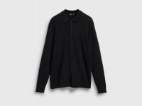 Вязаный джемпер-поло, Черный