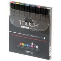 Набор маркеров акриловых TOUCH "Opaque" тонкий наконечник, 8 цв