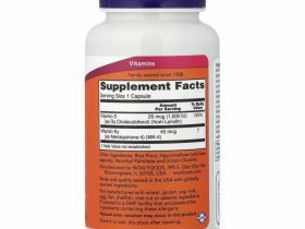NOW Foods, витамины D3 и K2, 120 растительных капсул