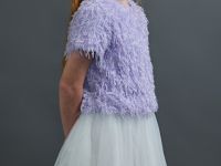 Фактурная блузка для девочек, Фиолетовый