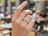 Кольцо из белого золота с бриллиантами э4701кц09250369