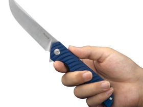 Нож складной Ruike P122-ME, сталь 14C28N, рукоять микарта, синий