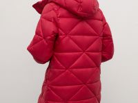 Стеганое утепленное пальто с капюшоном