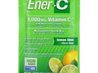 Ener-C, витамин C, смесь для приготовления мультивитаминного напитка со вкусом лайма и лимона, 1000 мг, 30 пакетиков, 9,56 г (0,3 унции) в каждом